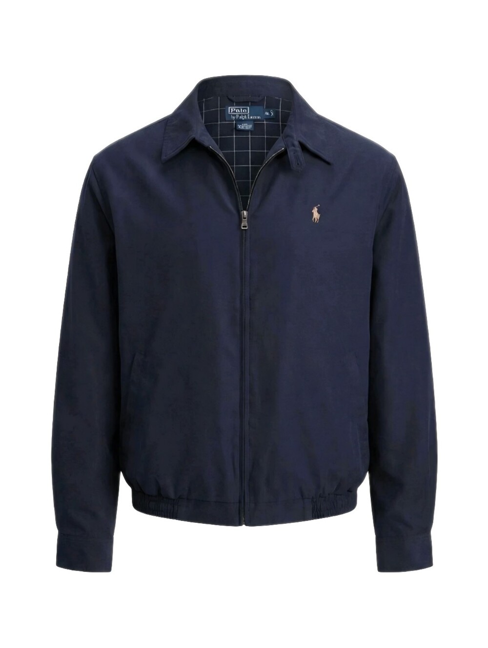Polo Ralph Lauren Bomber Jacket Mens XL Navy Full Zip Lined Pockets Gold Pony